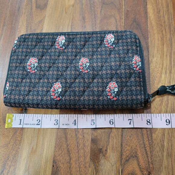 Vera Bradley Retired Patter Houndstooth Brown Wristlet Wallet - Picture 8 of 10